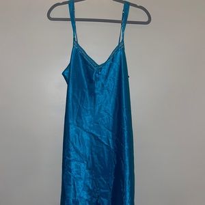 Blue slip dress